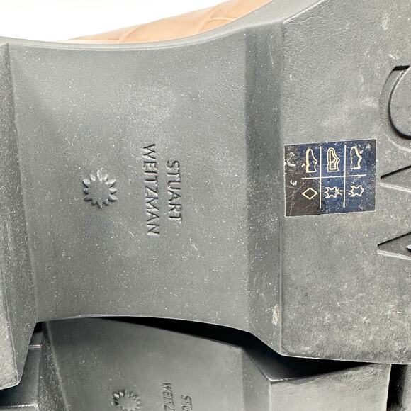 Stuart Weitzman Norah Croc Stamped Leather Lug Sole Boot EU 39 - Picture 8 of 10